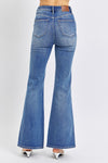 Judy Blue HW Tummy Control Contrast Wash Flare