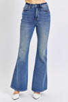 Judy Blue HW Tummy Control Contrast Wash Flare