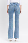 Flying Monkey High Rise Front Pocket w/Dart Detail Flare jeans