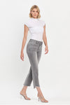 SALE Vervet High Rise Raw Slant Hem Mini Bootcut Jeans