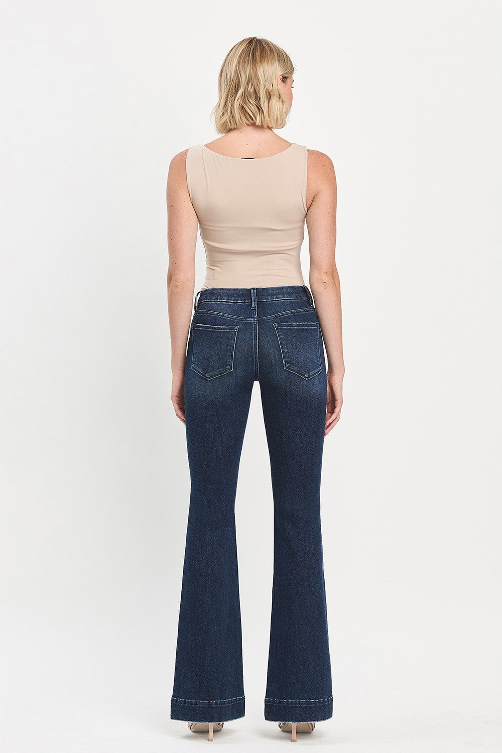 Lovervet Mid Rise Full Length Flare Jeans