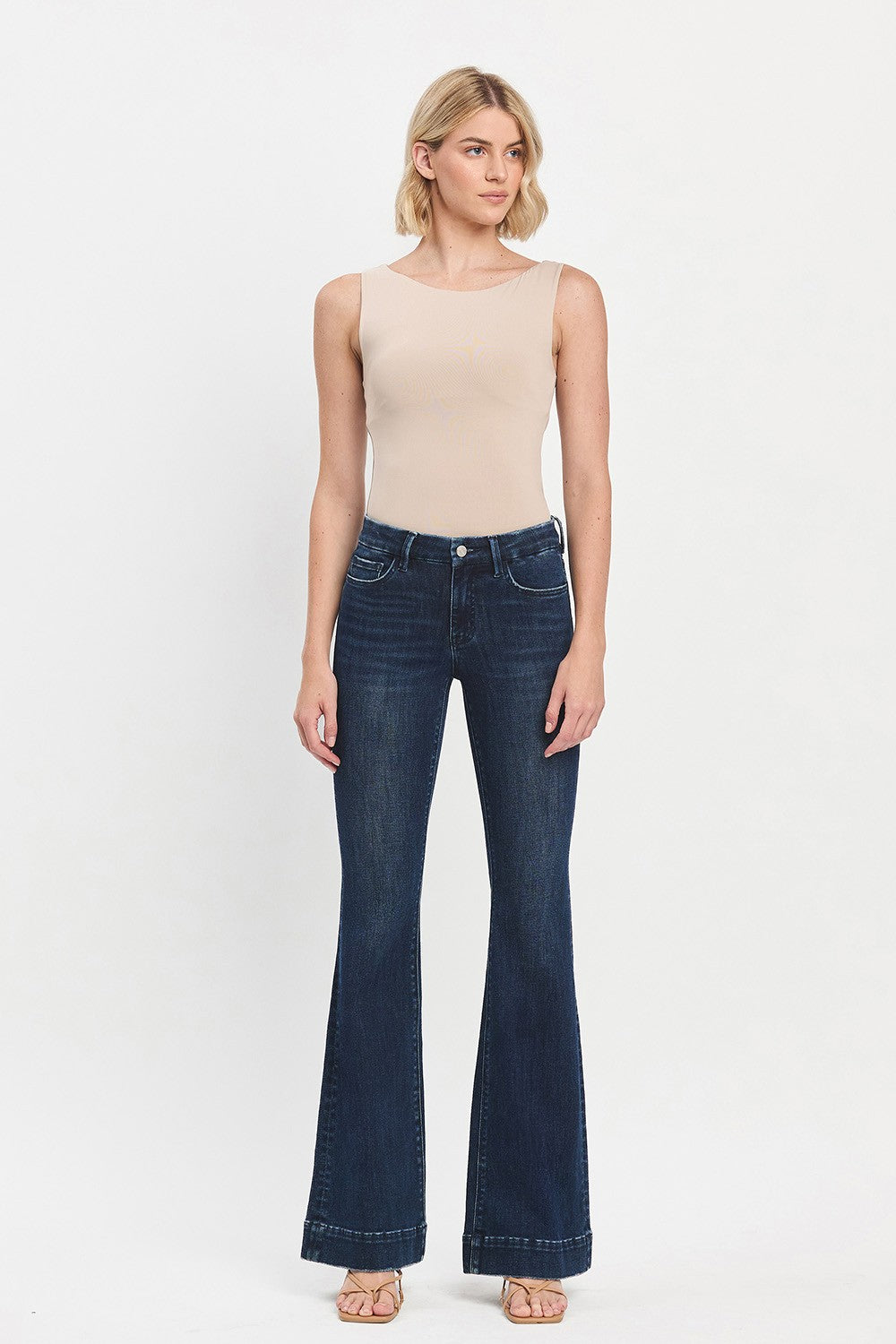 Lovervet Mid Rise Full Length Flare Jeans