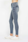 Judy Blue HW Tummy Control Contrast Wash Skinny