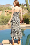 Angie V-neck printed Midi Dress