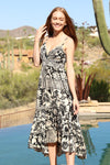 Angie V-neck printed Midi Dress
