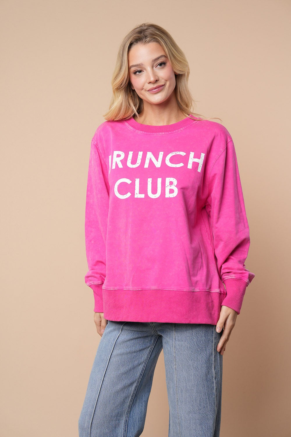White Birch Long Sleeve Solid Knit Pullover