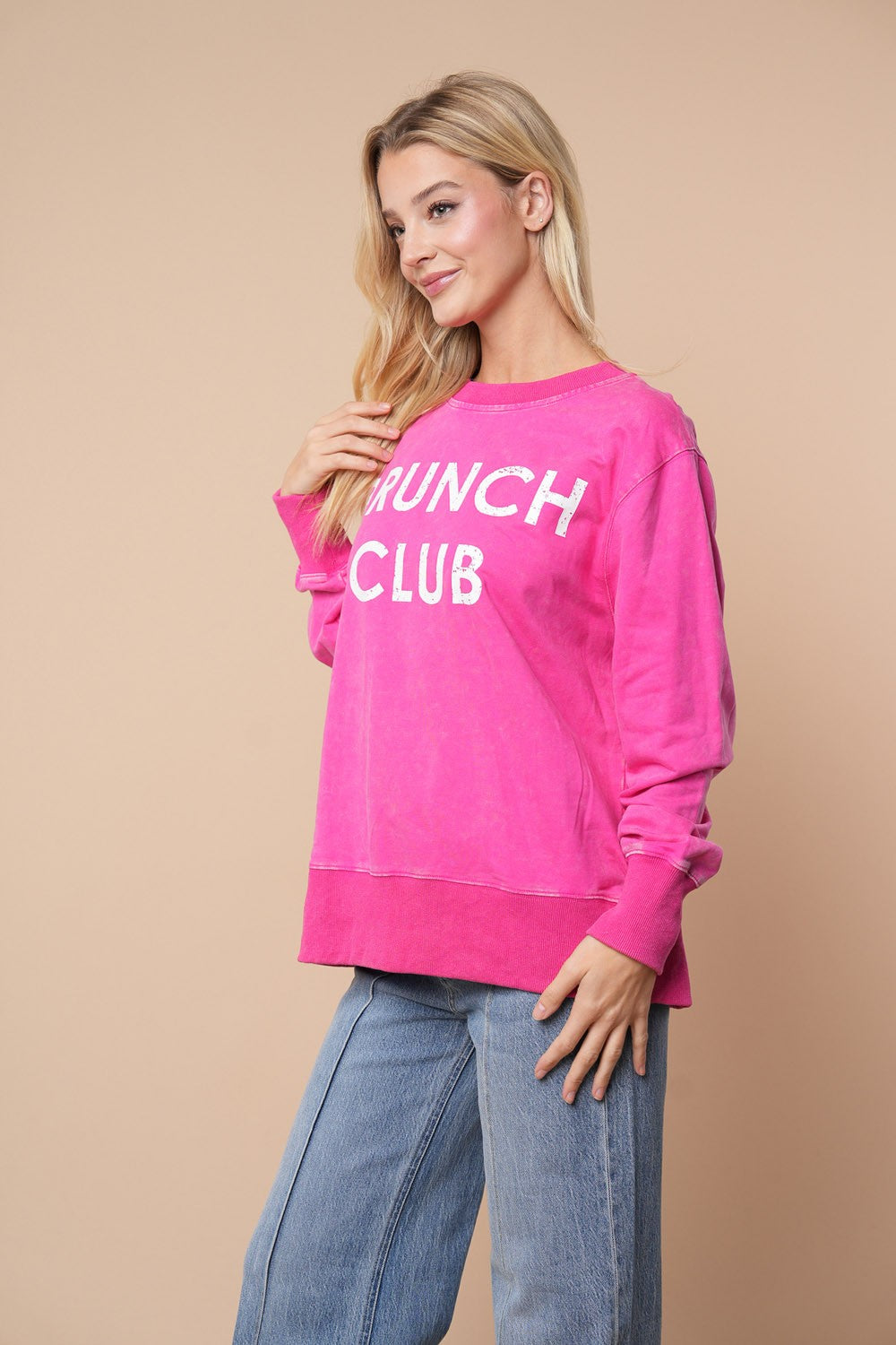 White Birch Long Sleeve Solid Knit Pullover