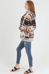 Angie Aztec Chunky Knit Cardigan Sweater