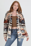 Angie Aztec Chunky Knit Cardigan Sweater