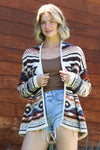 Angie Aztec Chunky Knit Cardigan Sweater