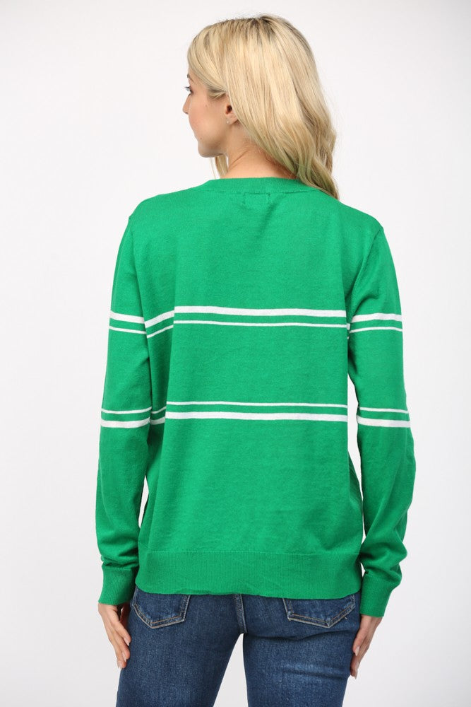 Golf Motif Crew Neck Sweater