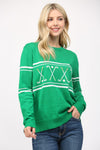 Golf Motif Crew Neck Sweater