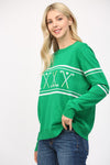 Golf Motif Crew Neck Sweater