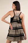 Very J Comfy Striped Knit Mini Dress w/shorts inside