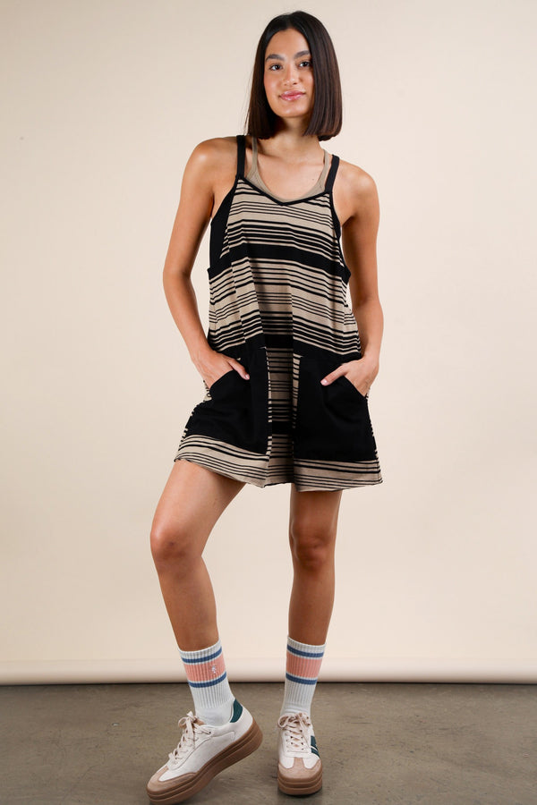 Very J Comfy Striped Knit Mini Dress w/shorts inside