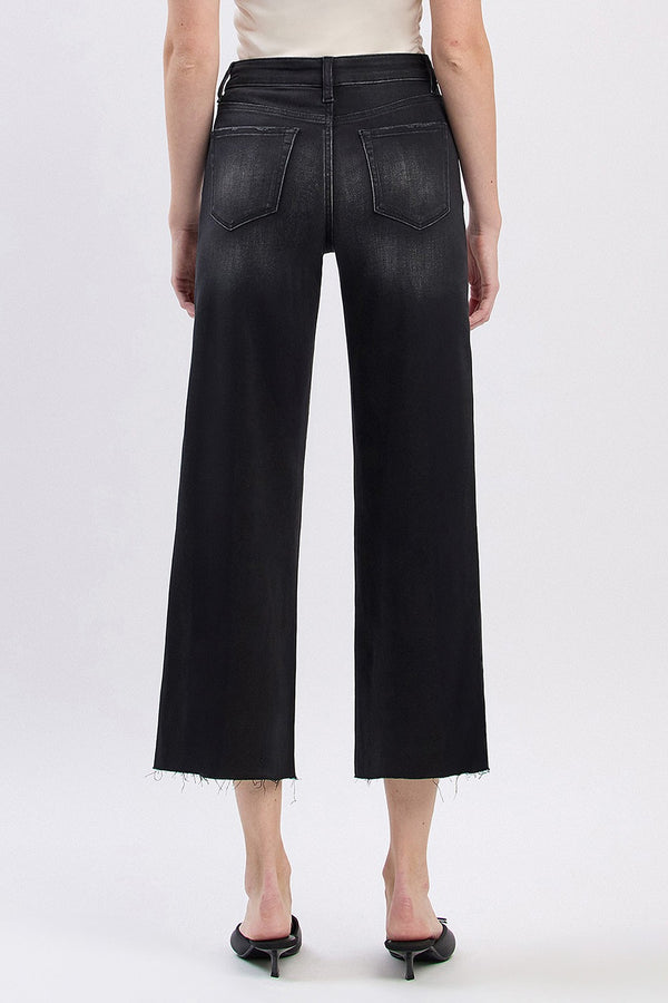 Vervet High Rise Crop Slim Wide Jeans