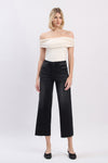 Vervet High Rise Crop Slim Wide Jeans