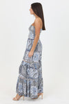 Angie Smocked Bodice Wide Leg Jumpsuit With Lace
