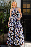 eesome Tiered Halter Neck Jumpsuit