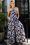 eesome Tiered Halter Neck Jumpsuit