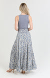 Angie Tiered A Line Maxi Skirt with Smocked Waist
