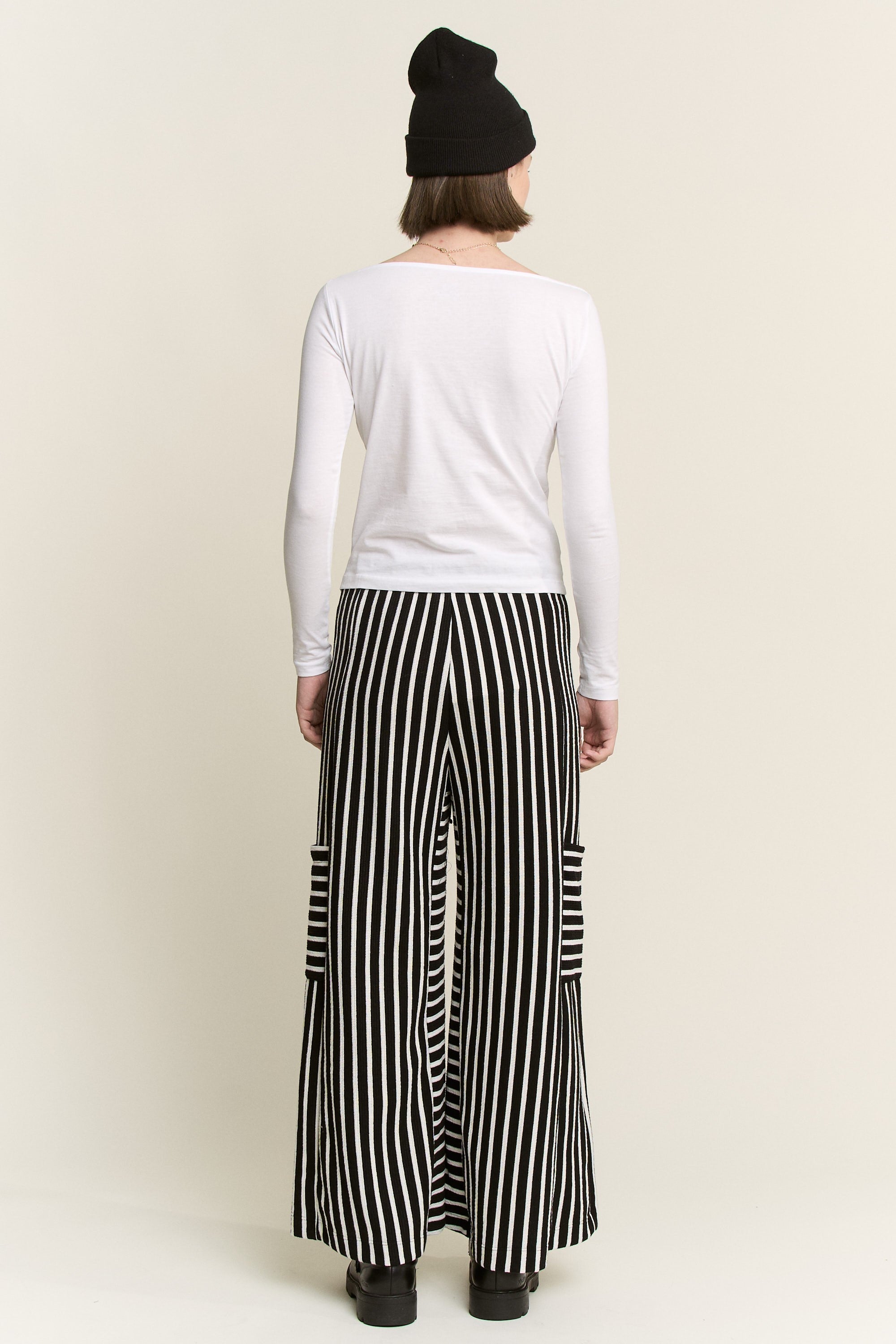 Jade by Jane Stripe Wide Leg Pants - Curvy Size