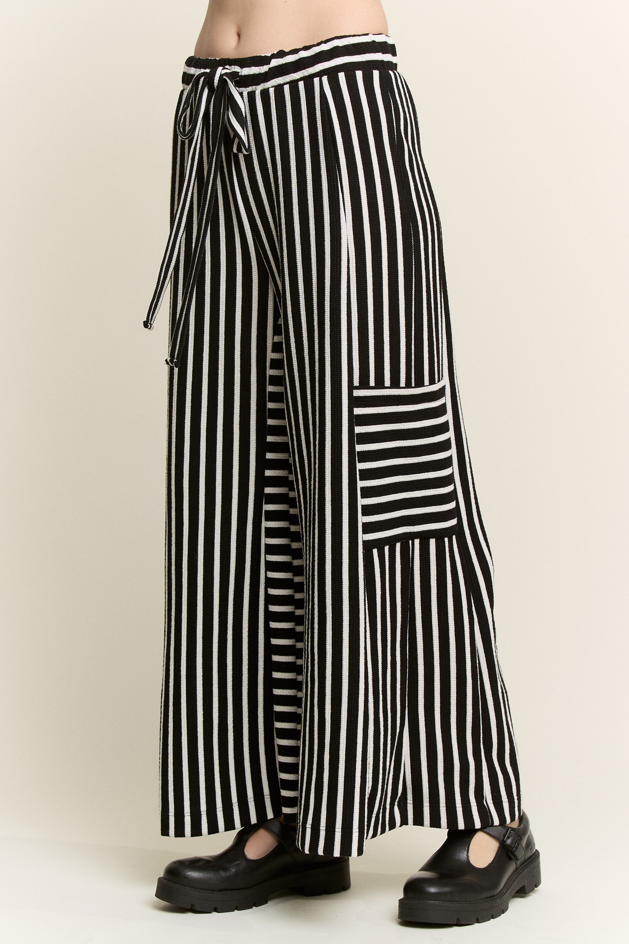 Jade by Jane Stripe Wide Leg Pants - Curvy Size