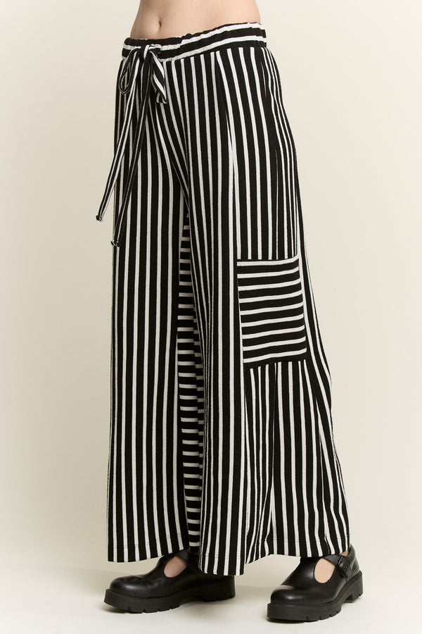 Jade by Jane Stripe Wide Leg Pants - Curvy Size