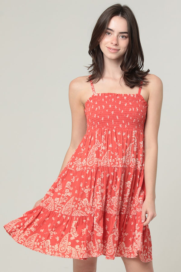 Angie Smocked Bust Babydoll Sundress