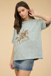 Blu Pepper Rodeo Western Relaxed Short Sleeve Knit T-shirt