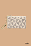Monogram Vegan Leather Keychain Coin Card Holder
