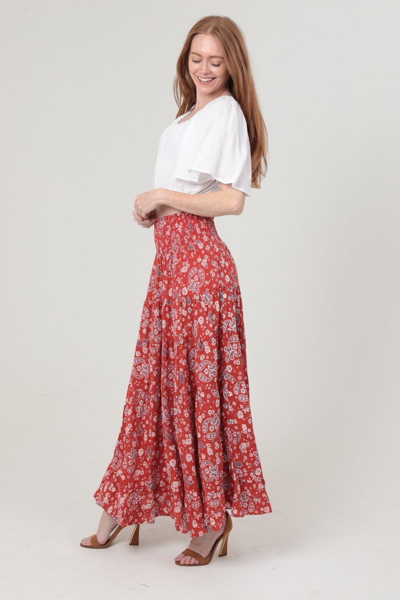 Rodeo Romance Tiered Maxi Skirt