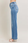 Judy Bllue Hw Trouser Straight Fit