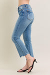 Judy Blue MR Vintage Wash Destroy Hem Kick Flare