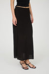 Blu Pepper Side Slit Lightweight Midi Skirt
