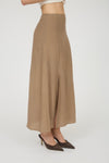 Blu Pepper Side Slit Lightweight Midi Skirt