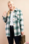 Plaid Shirt Jacket - Curvy Size