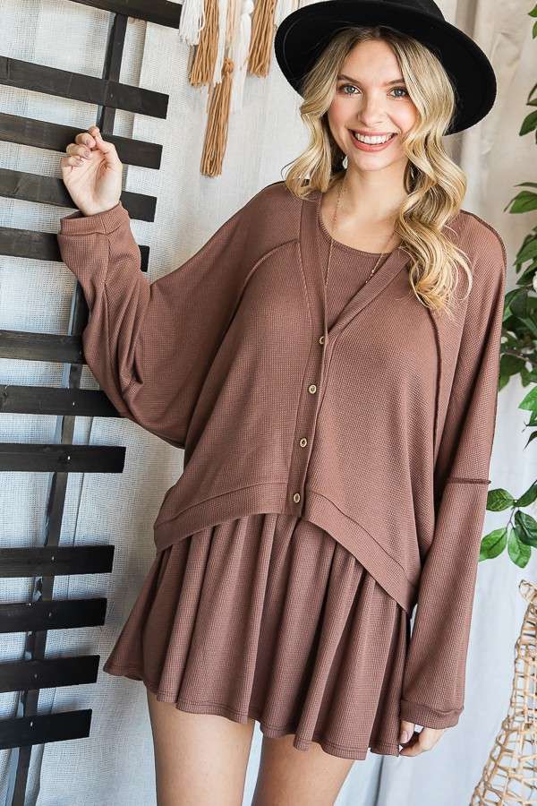 Jade by Jane Button Down Cropped Cardigan