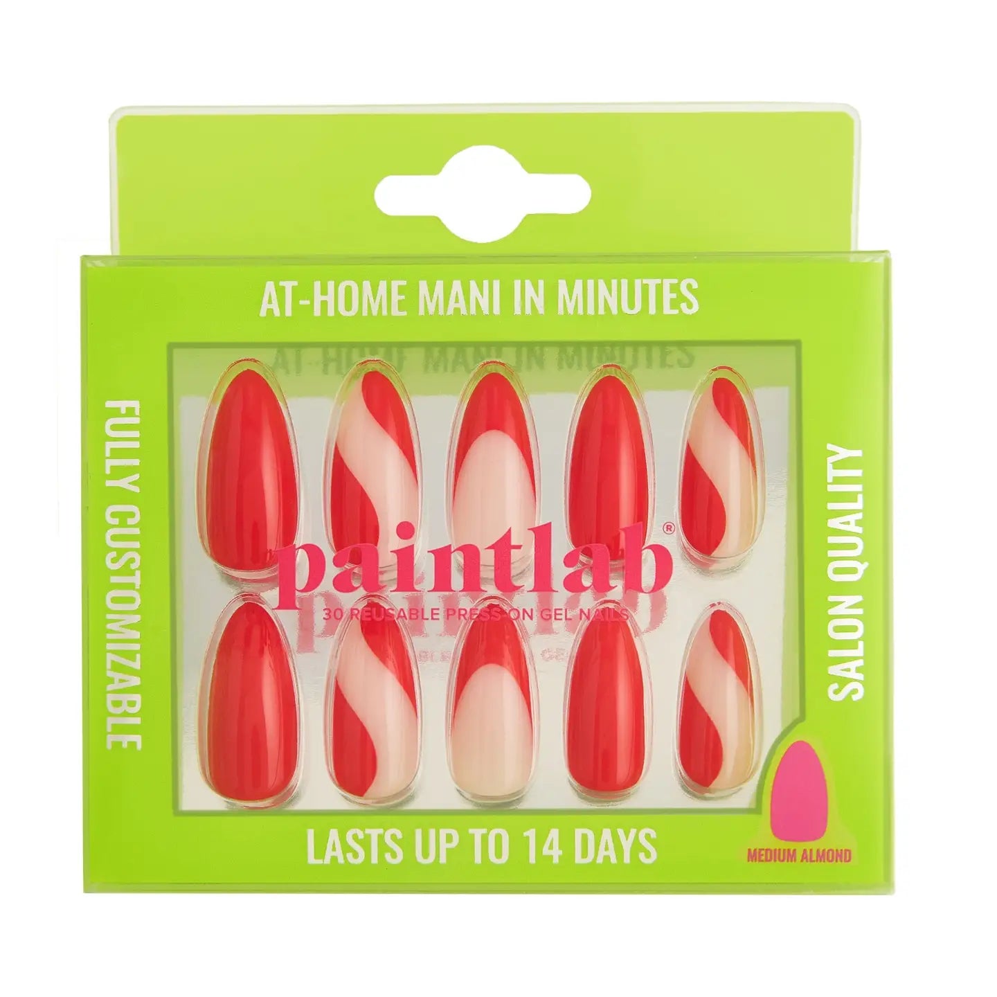 Paintlab Scarlet Swirl Press-On Nails