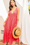 Main Strip Adjustable Strap Ruffle Paid Swiss Dot Dress
