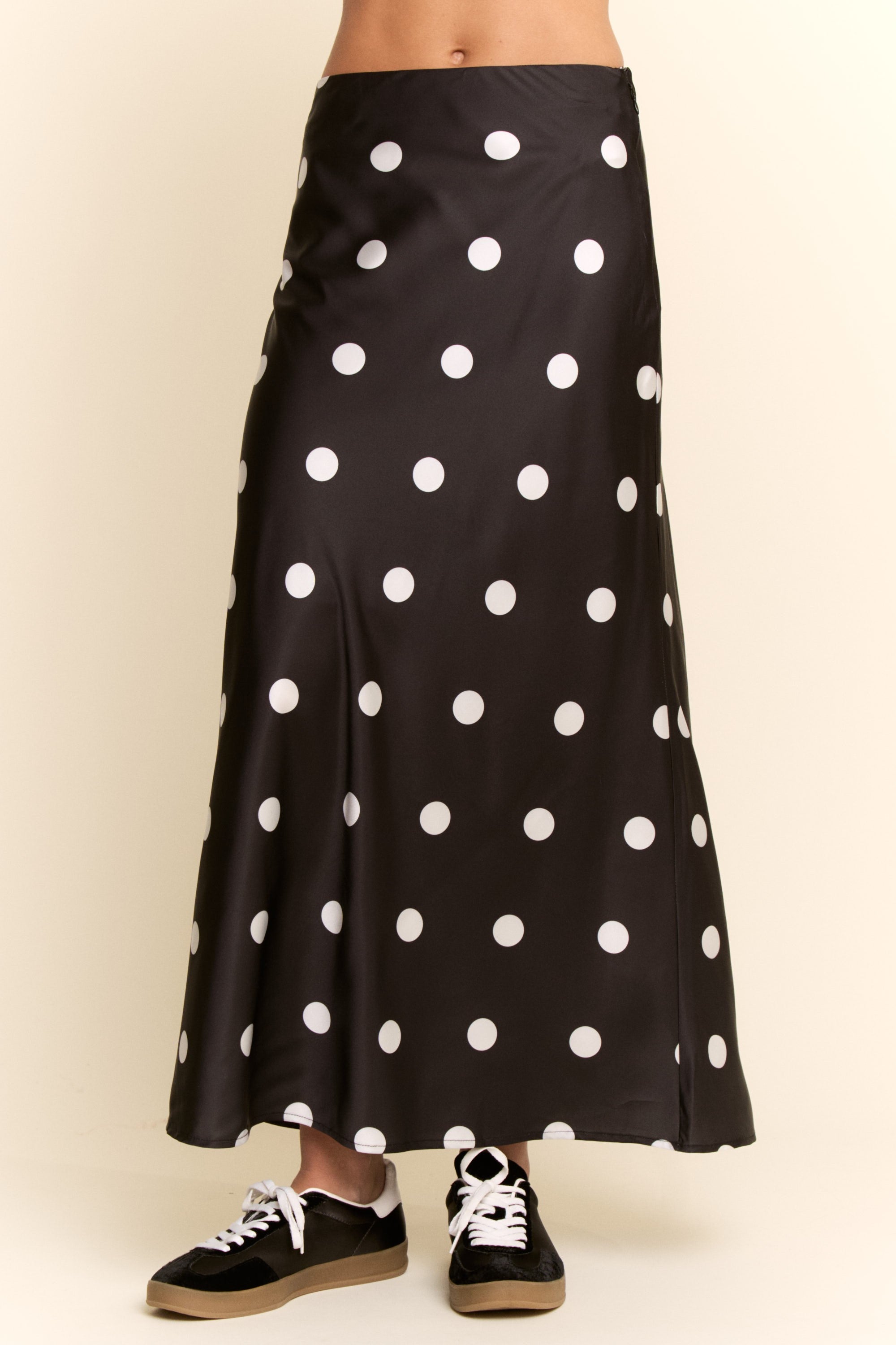 Davi & Dani Polka Dot Long Skirt