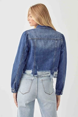 Risen Shirring Sleeve Crop Jacket