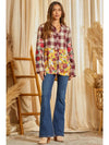 Embroidered Button Up Top