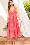 Main Strip Adjustable Strap Ruffle Paid Swiss Dot Dress