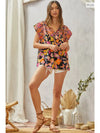 Savanna Jane Babydoll Top with Floral Embroidery Details - Curvy Size