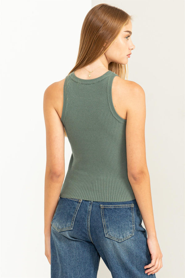 Stay Easy Ribbed Sweater Tank Top - 4 Colors
