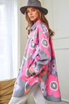 Floral Printed Button Front Shacket Jacket