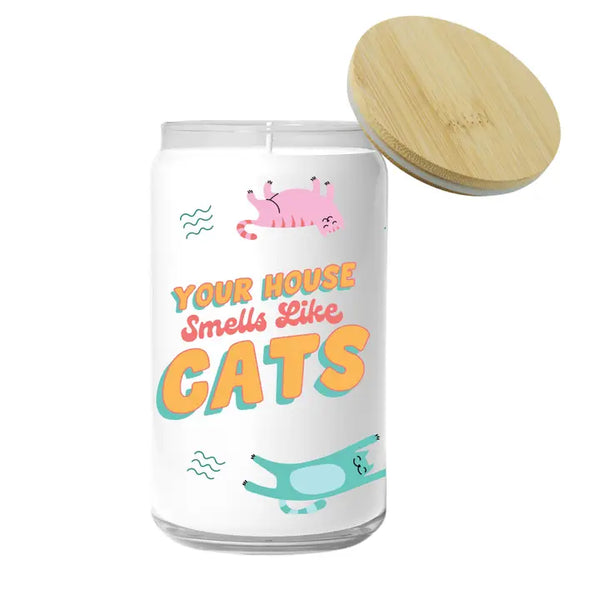 Your House Smells Like Cats Candle (Funny, Cat Lover)