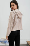 Blu Pepper Snap Button Zip Up Hooded Jacket