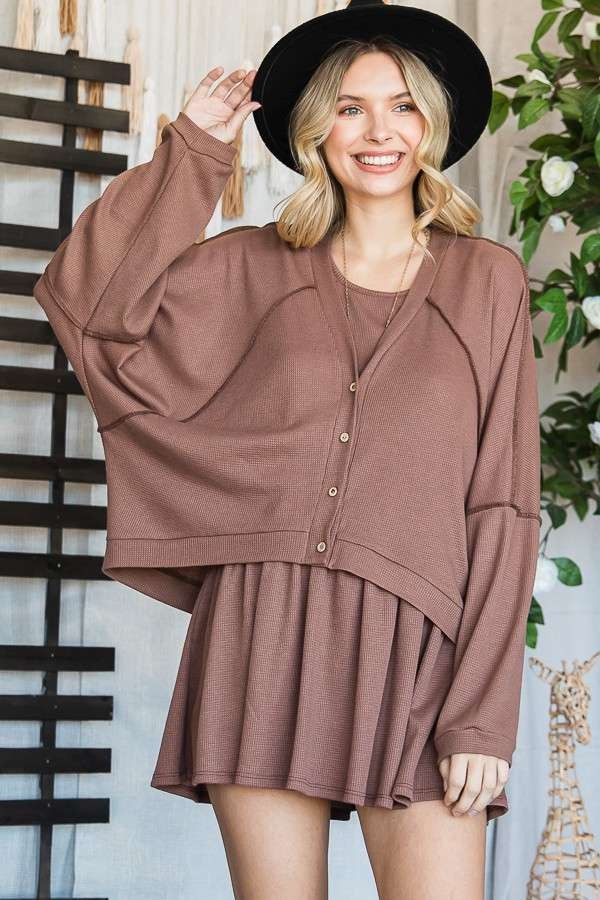 Jade by Jane Button Down Cropped Cardigan